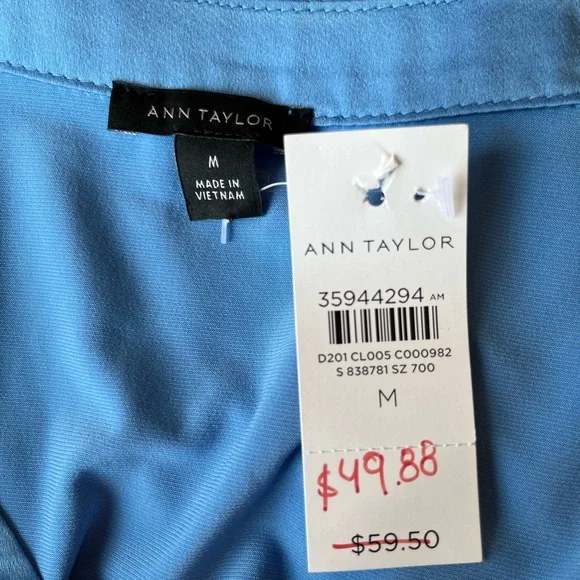 NWT Ann Taylor V-Neck Tunic Blouse - Picture 4 of 5